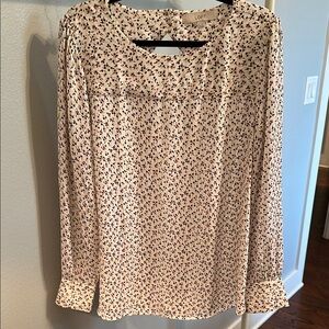 LOFT Women's Ivory Floral Blouse